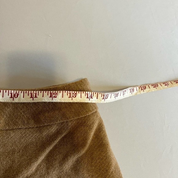 Vintage Savannah Light Brown Tan Wool A-line Skirt 12 - Picture 10 of 11